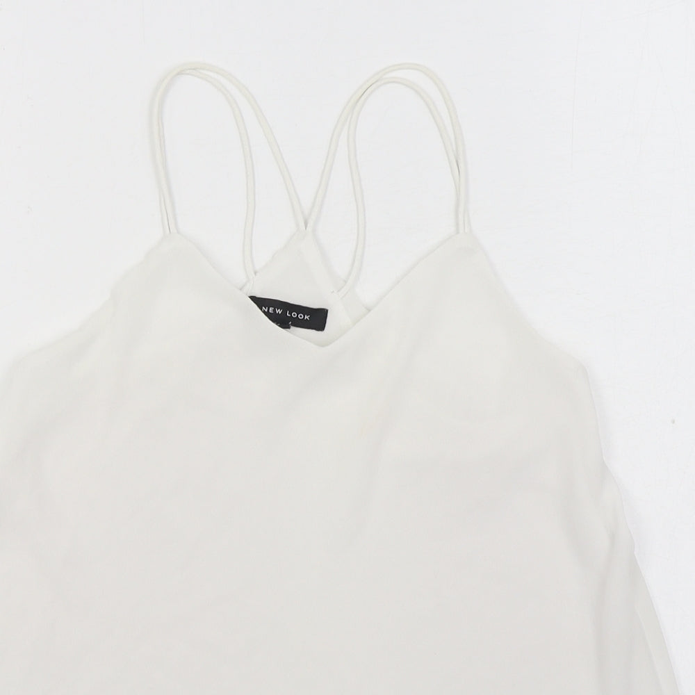 Womens UK Size 8 New Look White Camisole Blouse