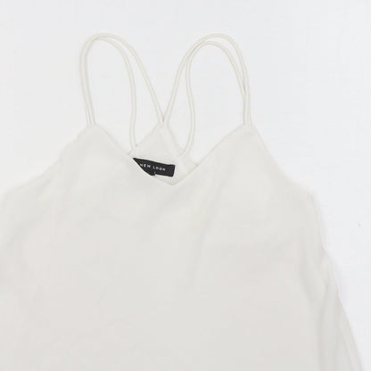 Womens UK Size 8 New Look White Camisole Blouse