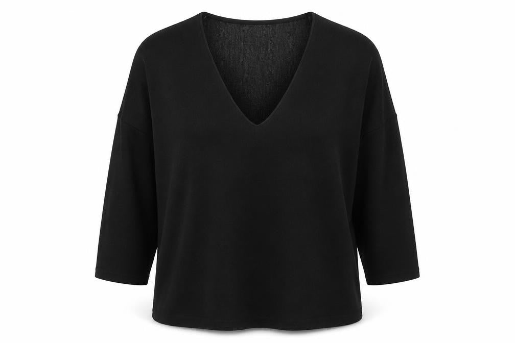 Womens UK Size M Gallery Black Basic Blouse