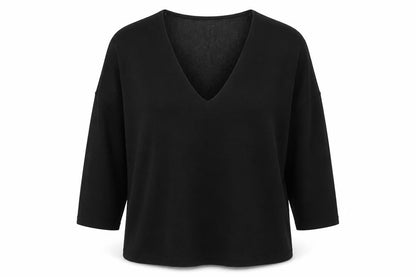 Womens UK Size M Gallery Black Basic Blouse