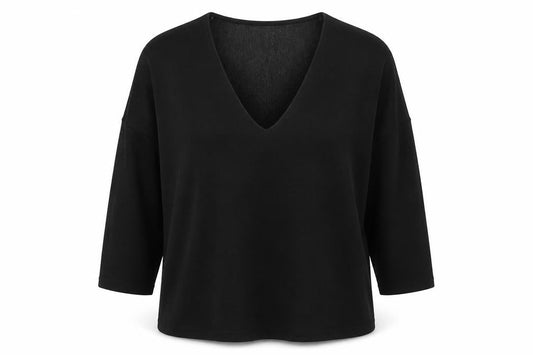 Womens UK Size M Gallery Black Basic Blouse