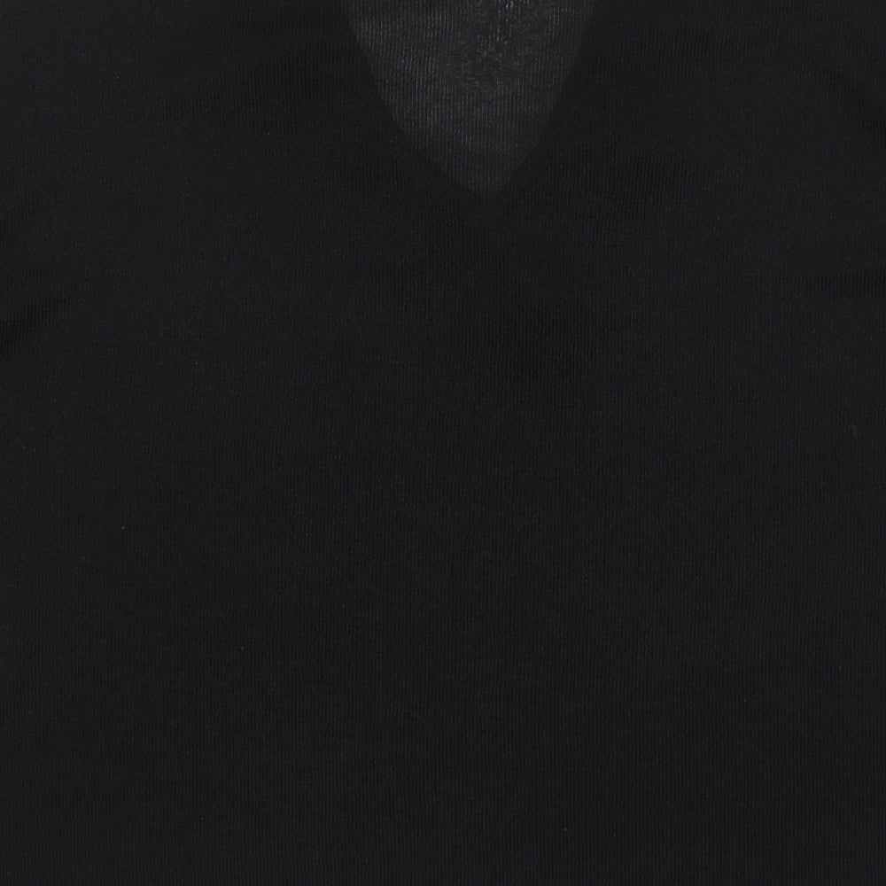 Womens UK Size M Gallery Black Basic Blouse