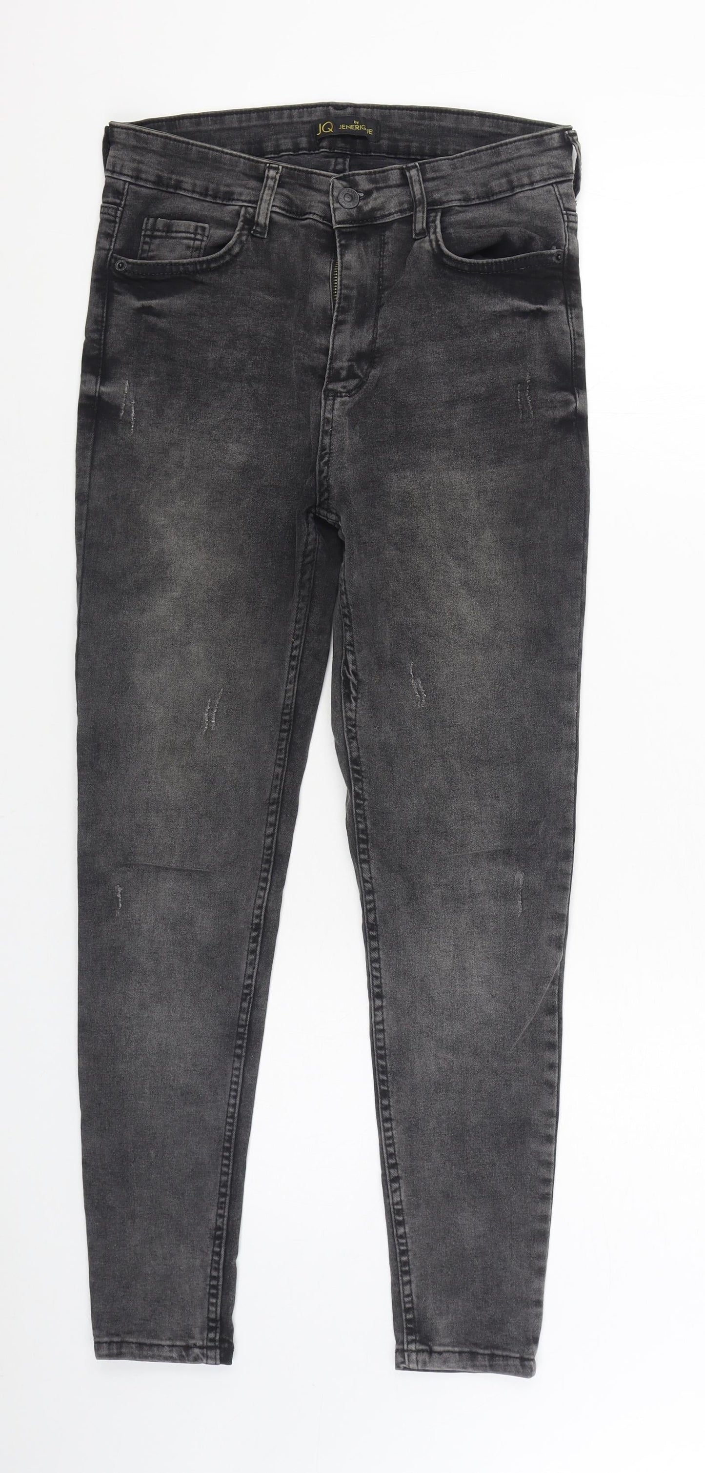 Jenerique Womens Black Cotton Skinny Jeans Size 10 L28 in Regular Zip