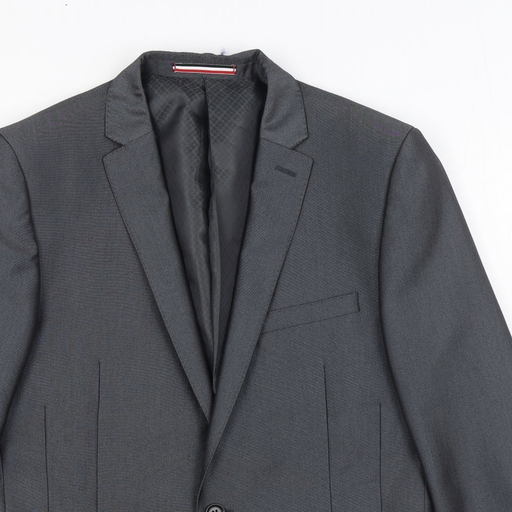 Mens UK Size 38 Ventuno 21 Regular Grey Suit Jacket