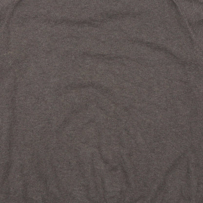 Burton Mens Grey V-Neck Cotton Pullover Jumper Size L