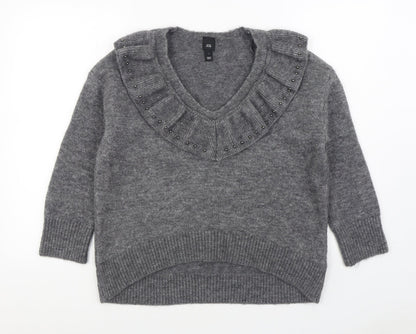 Womens UK Size S River Island Grey Pullover Jumper