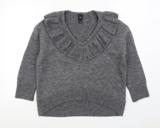 Womens UK Size S River Island Grey Pullover Jumper