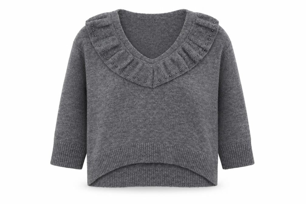 Womens UK Size S River Island Grey Pullover Jumper