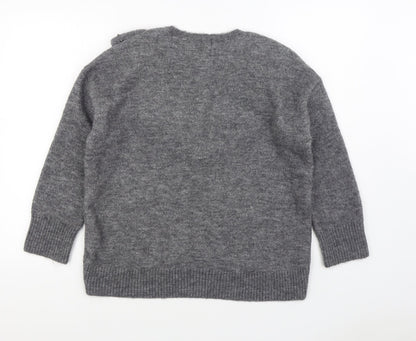 Womens UK Size S River Island Grey Pullover Jumper
