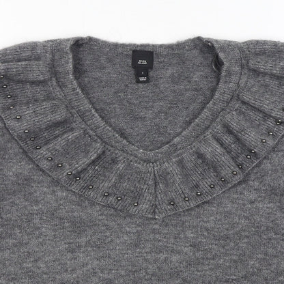Womens UK Size S River Island Grey Pullover Jumper