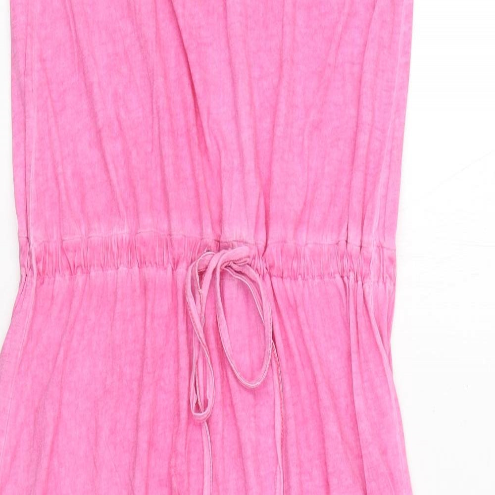 George Womens Pink 100% Cotton Maxi Size 12 Square Neck Pullover