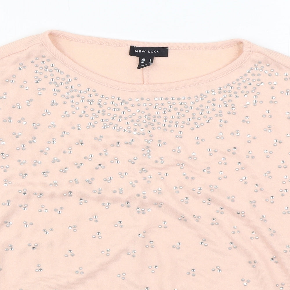 Womens UK Size S New Look Pink Pullover Jumper