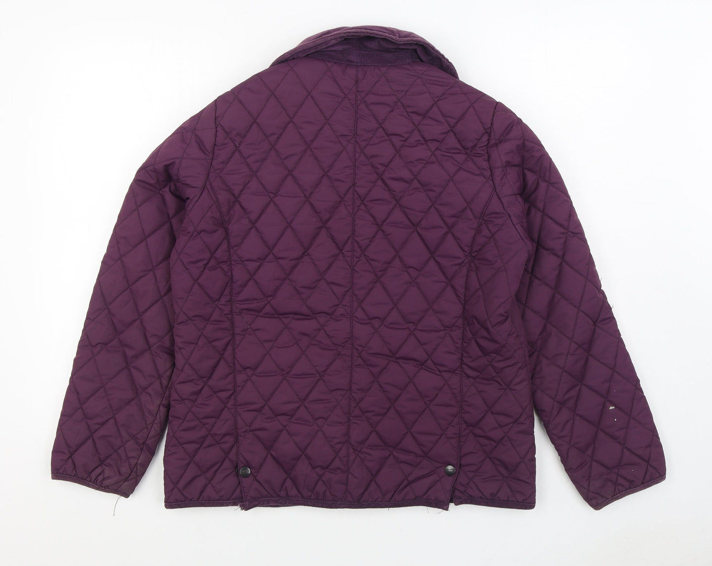Country Estate Womens Purple Quilted Coat Size 12 Zip