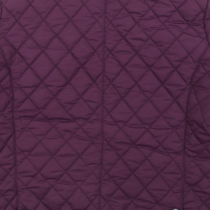 Country Estate Womens Purple Quilted Coat Size 12 Zip