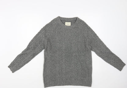 Womens UK Size S FOREVER 21 Grey Pullover Jumper