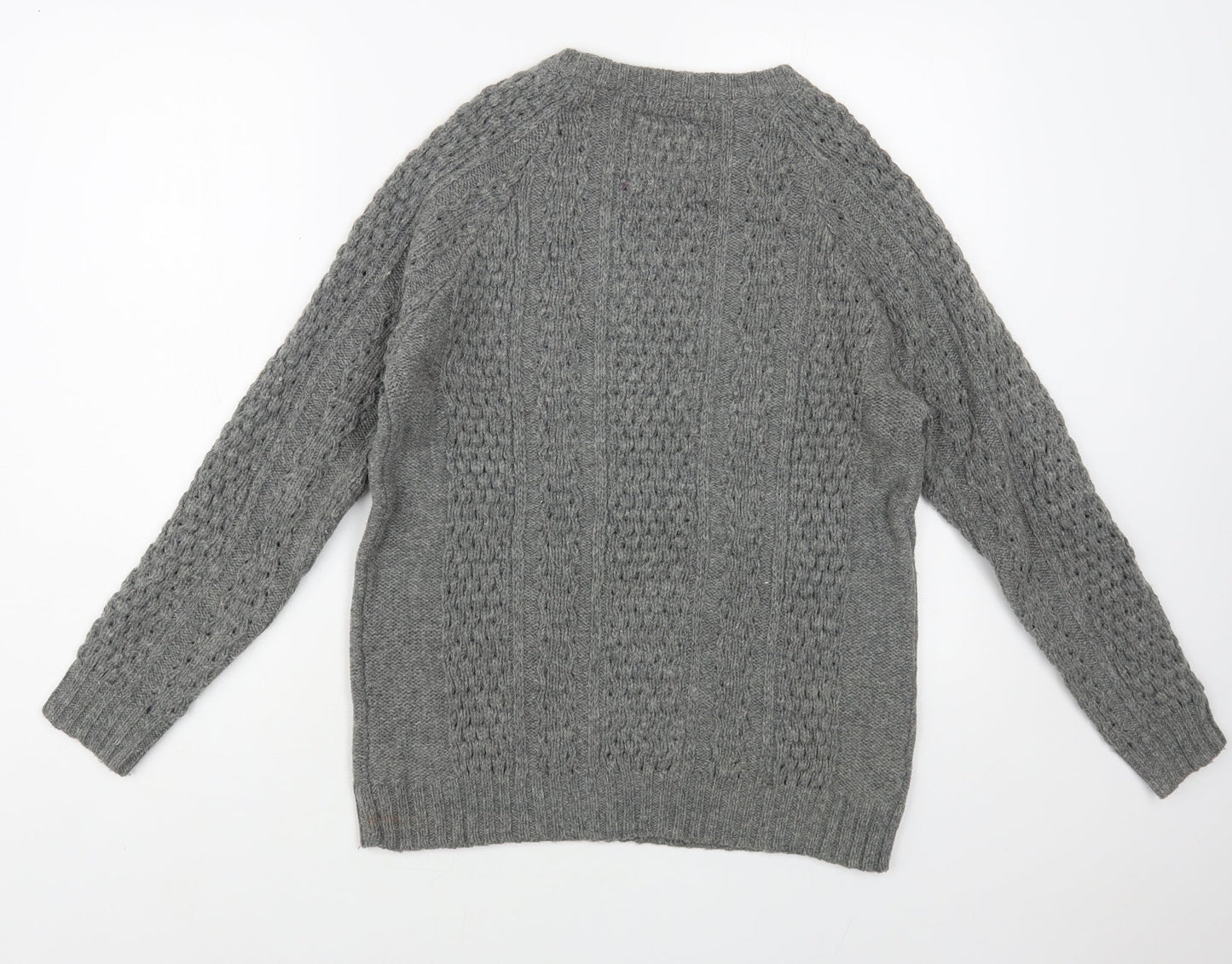 Womens UK Size S FOREVER 21 Grey Pullover Jumper