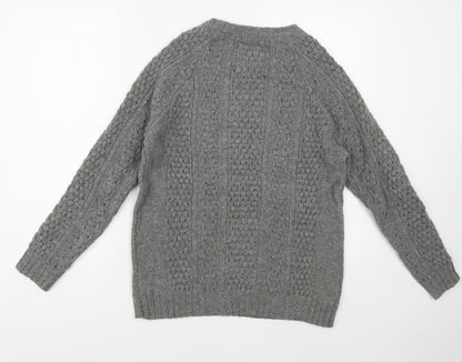 Womens UK Size S FOREVER 21 Grey Pullover Jumper