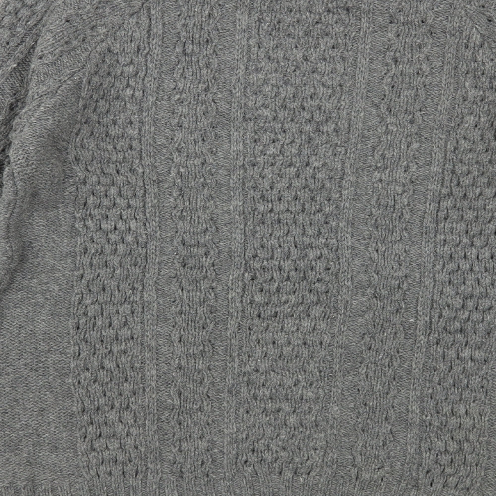 Womens UK Size S FOREVER 21 Grey Pullover Jumper