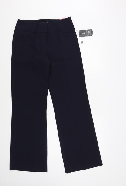 Womens UK Size 8 Atmosphere Regular Fit Dress Pants Blue Trousers