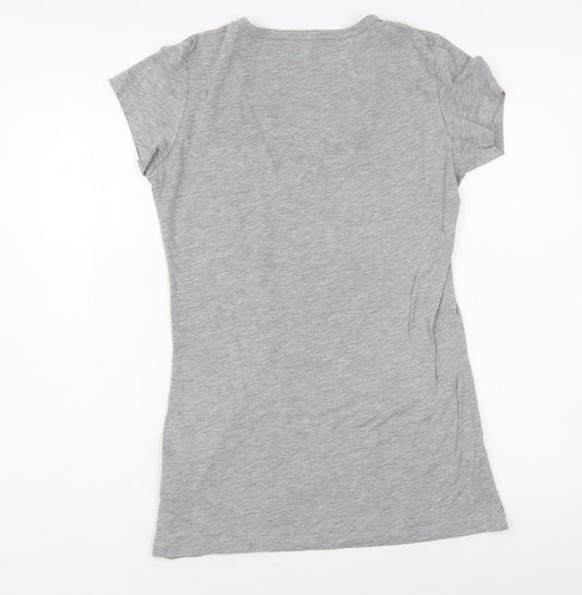 Papaya Womens Grey Polyester Basic T-Shirt Size 8 Scoop Neck - Blackpool