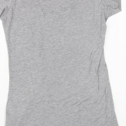 Papaya Womens Grey Polyester Basic T-Shirt Size 8 Scoop Neck - Blackpool