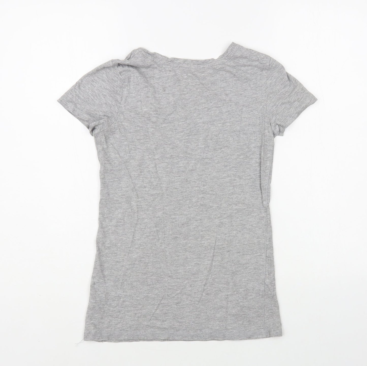 Womens UK Size 8 Dunnes Stores Grey Basic T-Shirt