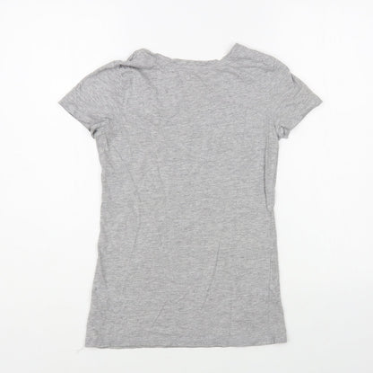 Womens UK Size 8 Dunnes Stores Grey Basic T-Shirt