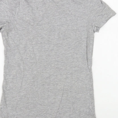 Womens UK Size 8 Dunnes Stores Grey Basic T-Shirt