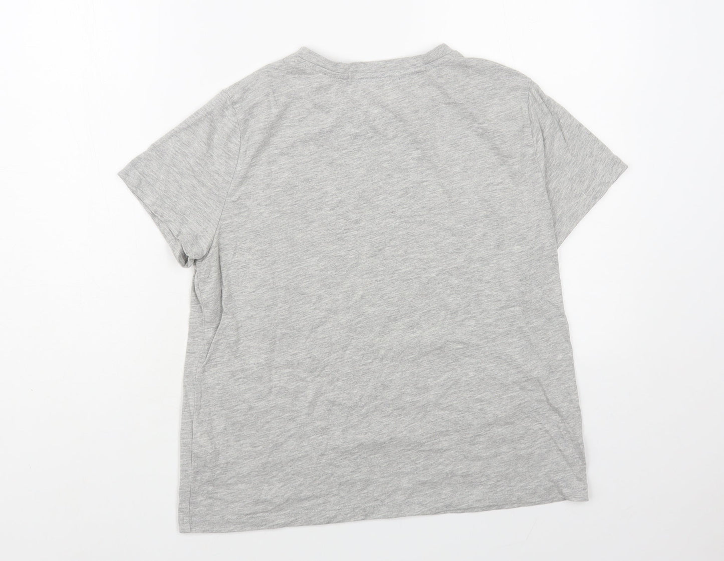 Womens UK Size M Bik Bok Grey Basic T-Shirt