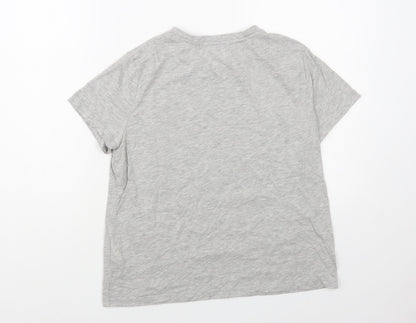 Womens UK Size M Bik Bok Grey Basic T-Shirt