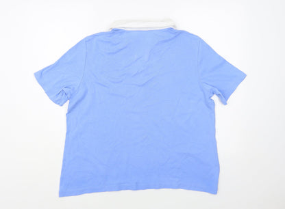 Womens UK Size L Gerry Weber Blue Basic Polo