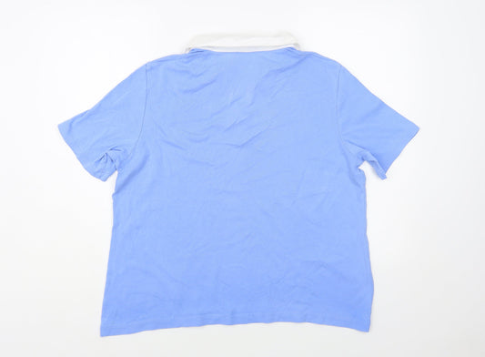 Womens UK Size L Gerry Weber Blue Basic Polo