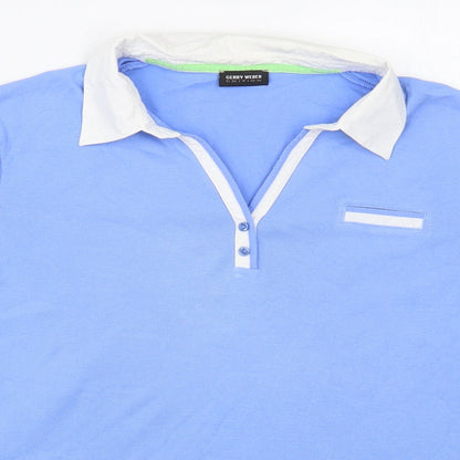 Womens UK Size L Gerry Weber Blue Basic Polo