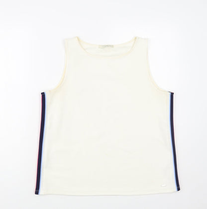 Womens UK Size L TOM TAILOR Ivory Basic Tank
