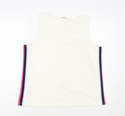 Womens UK Size L TOM TAILOR Ivory Basic Tank