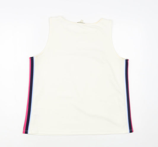 Womens UK Size L TOM TAILOR Ivory Basic Tank