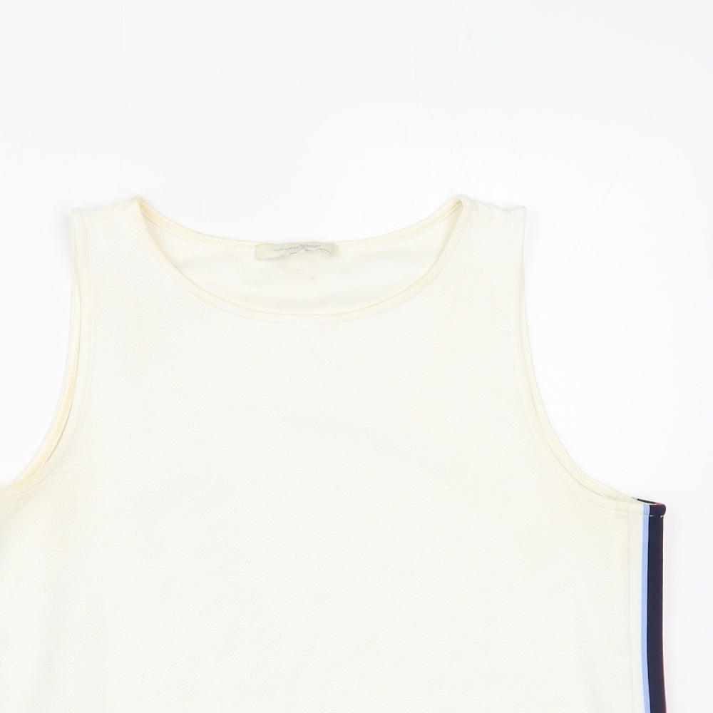 Womens UK Size L TOM TAILOR Ivory Basic Tank