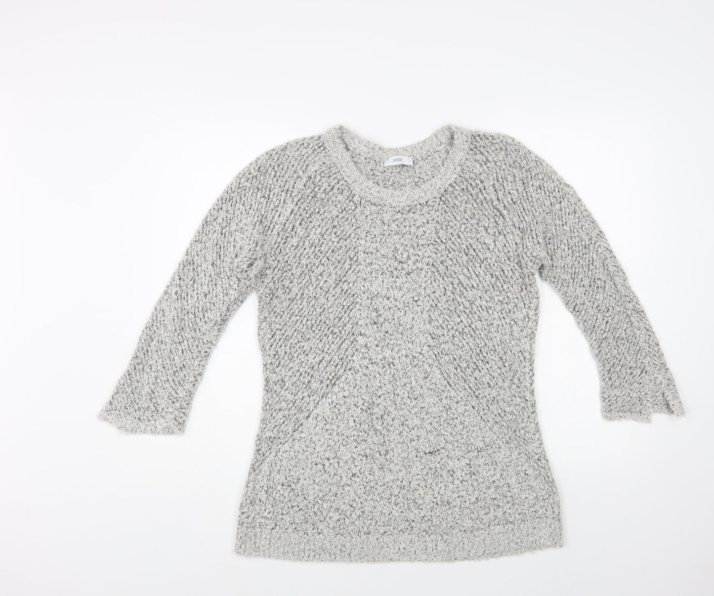 Closed Womens Grey Boat Neck Cotton Pullover Jumper Size L