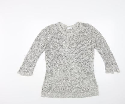 Closed Womens Grey Boat Neck Cotton Pullover Jumper Size L