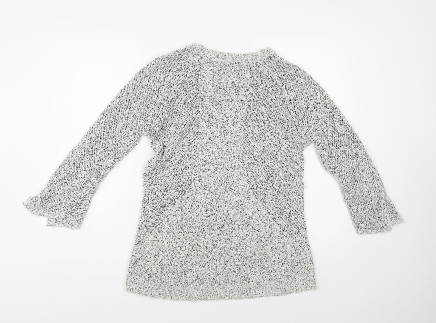 Closed Womens Grey Boat Neck Cotton Pullover Jumper Size L