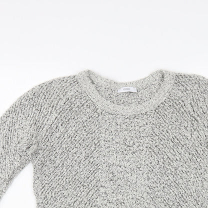 Closed Womens Grey Boat Neck Cotton Pullover Jumper Size L
