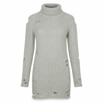Womens UK Size S In the Style Grey Tunic Jumper