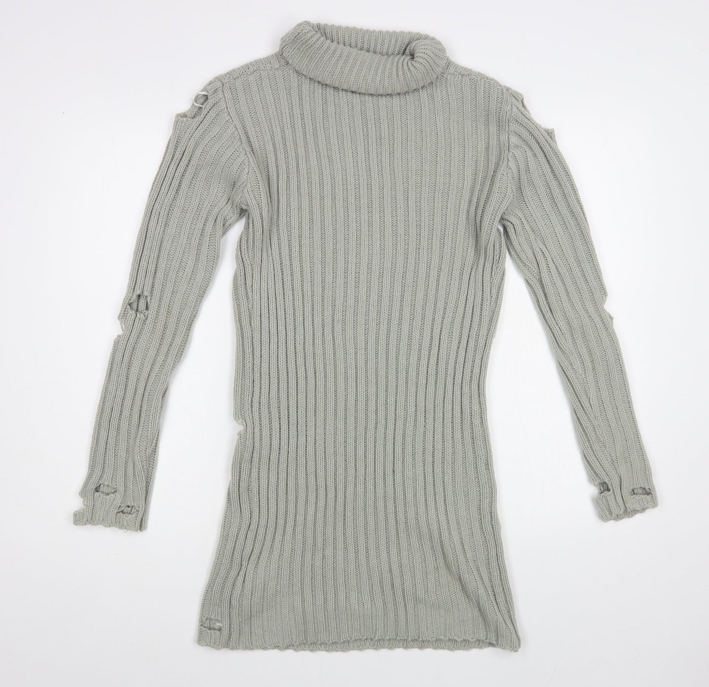 Womens UK Size S In the Style Grey Tunic Jumper