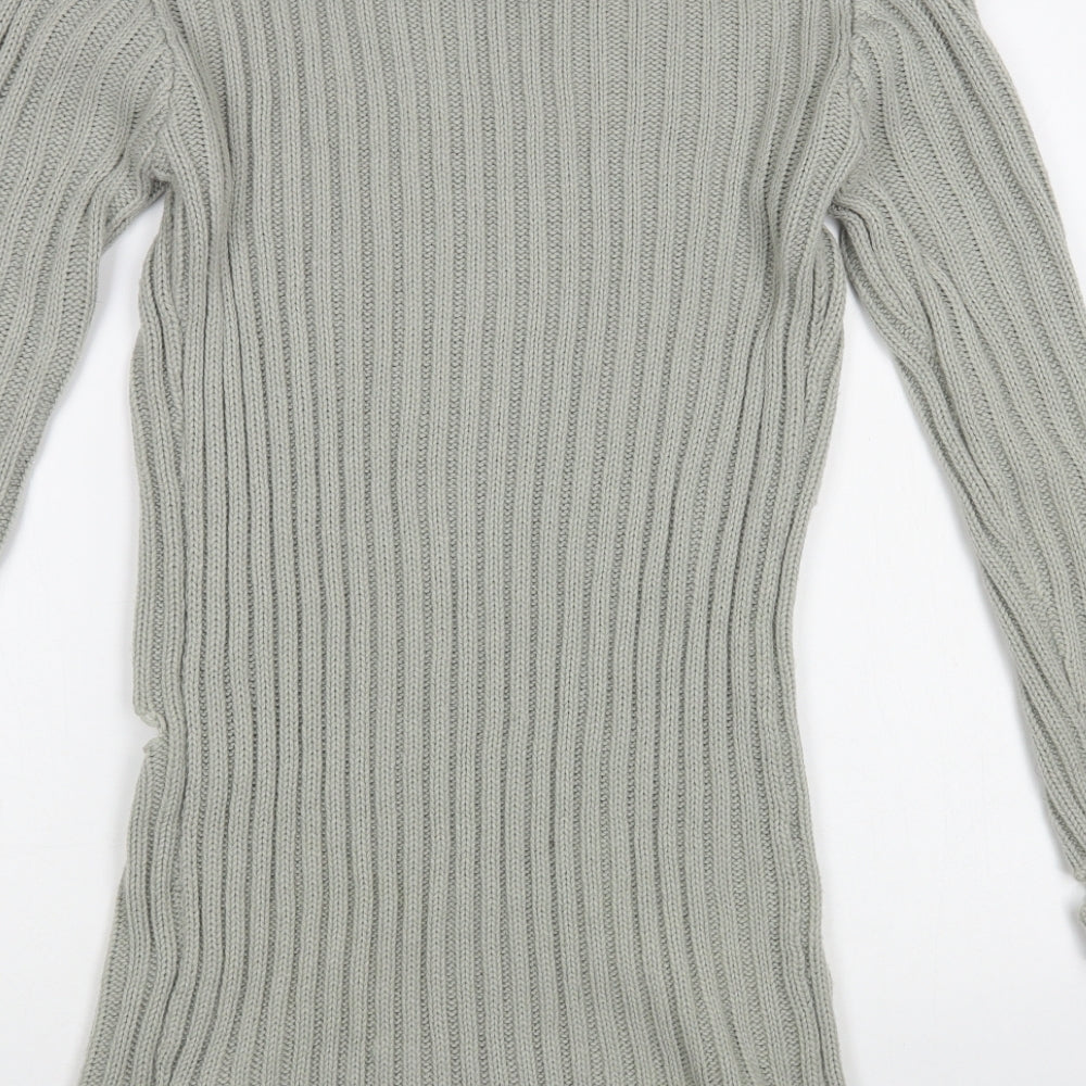 Womens UK Size S In the Style Grey Tunic Jumper