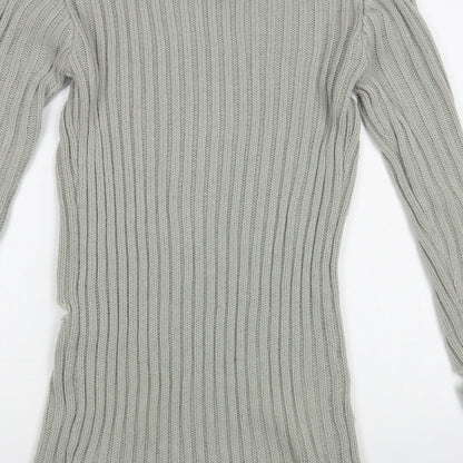 Womens UK Size S In the Style Grey Tunic Jumper