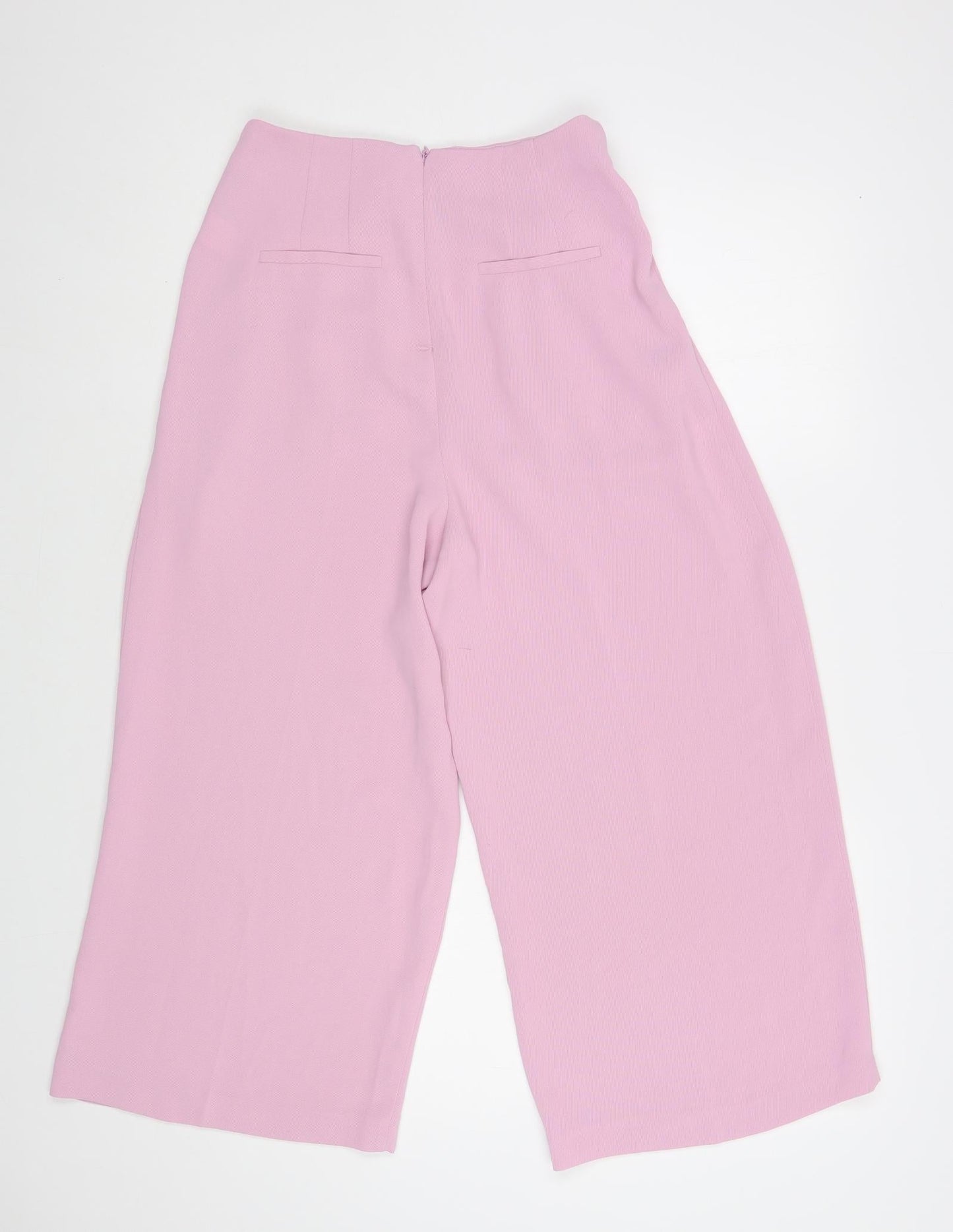 Womens UK Size 8 Preworn Regular Fit Cropped Pink Trousers