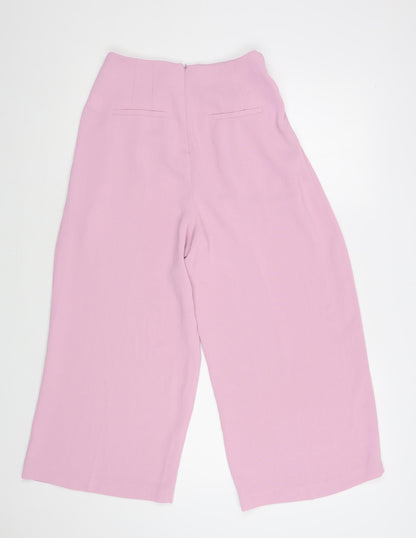 Womens UK Size 8 Preworn Regular Fit Cropped Pink Trousers