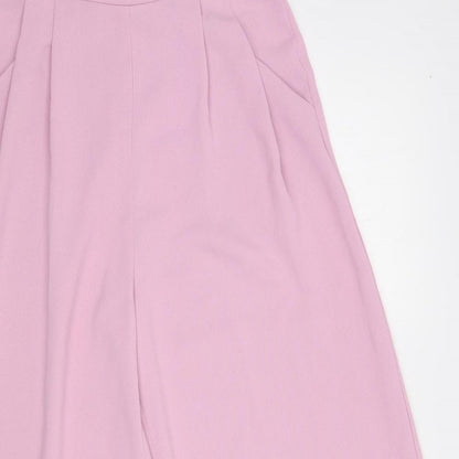 Womens UK Size 8 Preworn Regular Fit Cropped Pink Trousers