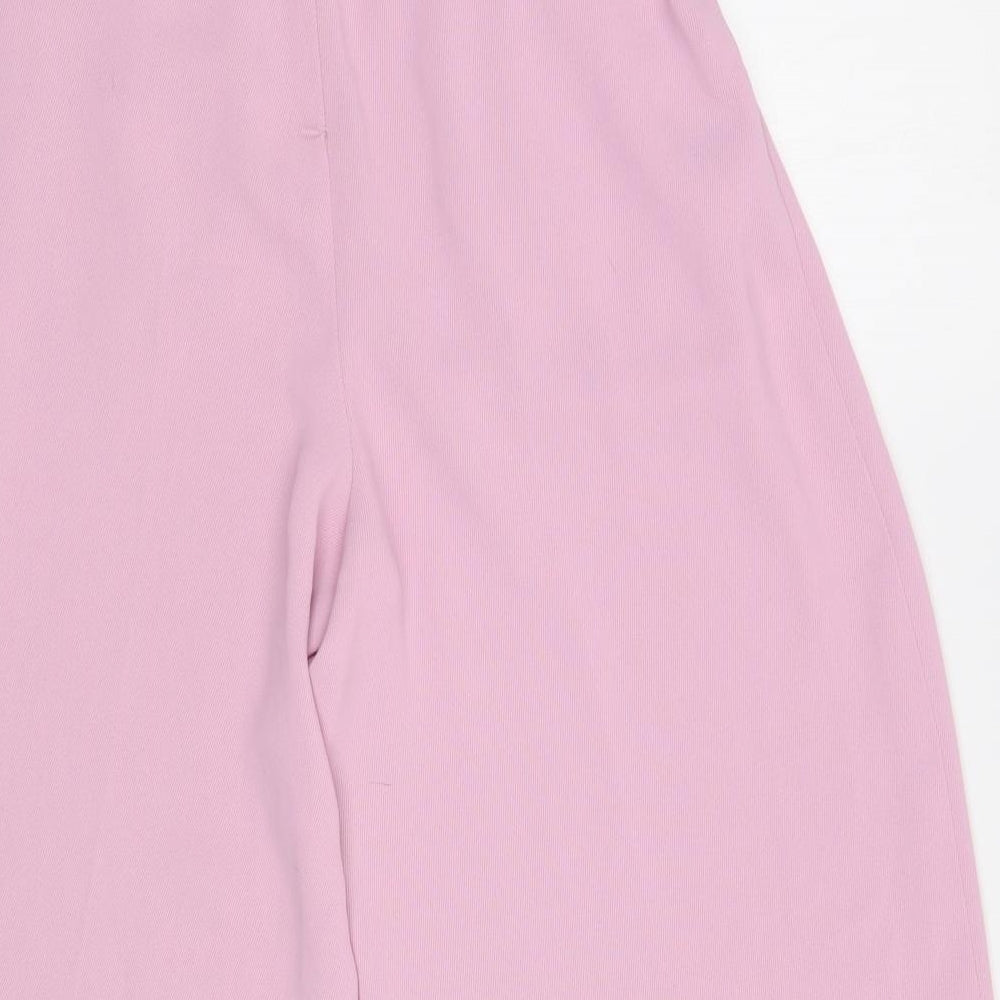 Womens UK Size 8 Preworn Regular Fit Cropped Pink Trousers