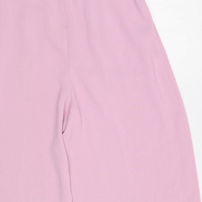 Womens UK Size 8 Preworn Regular Fit Cropped Pink Trousers